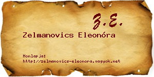 Zelmanovics Eleonóra névjegykártya
