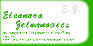 eleonora zelmanovics business card